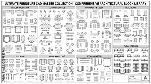 Foto Ultimate furniture cad master collection comprehensive architectural block libra