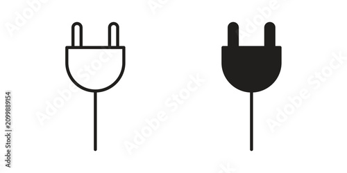 Obraz na płótnie Plug icon line logo pack