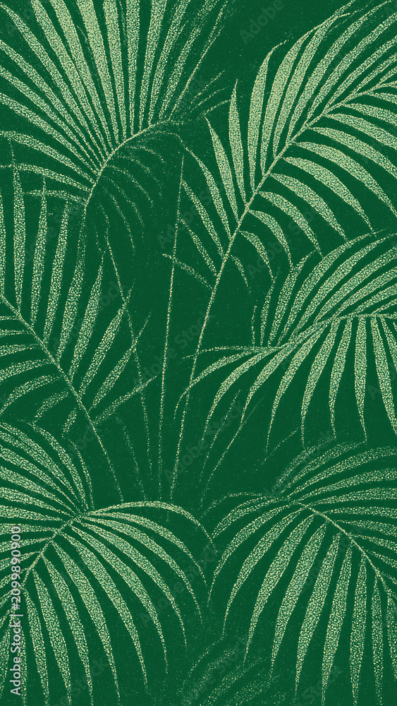 Obraz premium Lush tropical palm leaves mobile wallpaper