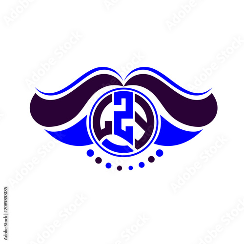 LZY letter logo creative design. LZY unique design