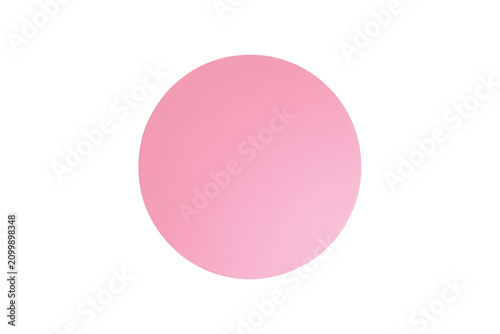 Pink circle presenting a simple, geometric shape. Round graphic element isolated on a transparent background