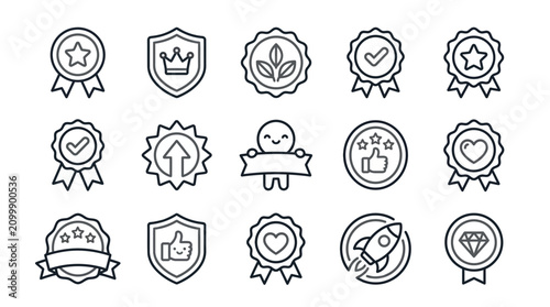Fotografía Quality Badges, Seals, Ribbons, Icons Set - Vector Graphics