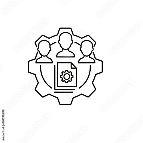 Teamwork and process icon