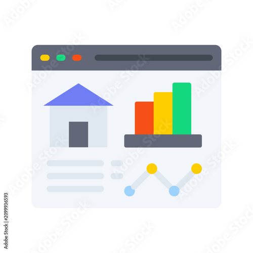 Real Estate Analytics Dashboard Icon