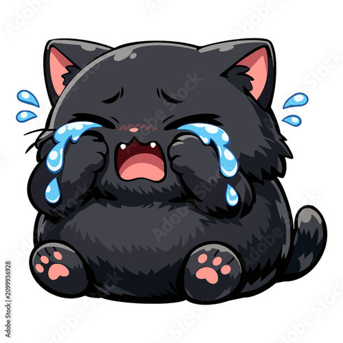 Obraz na płótnie The chubby crybaby kitten