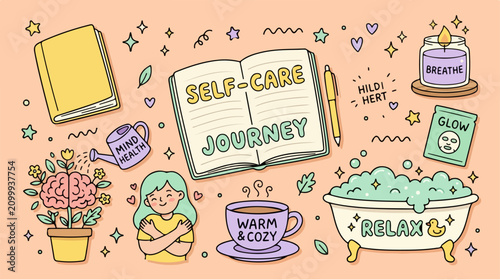 Woman Self Care Journey Relaxation.