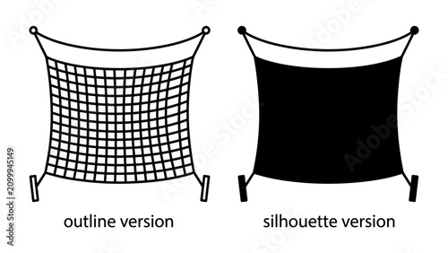 фотографія Net Graphic Resources: Outline and silhouette versions of a net, representing versatility in graphic design