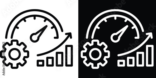 optimize Two-tone version in black and white background