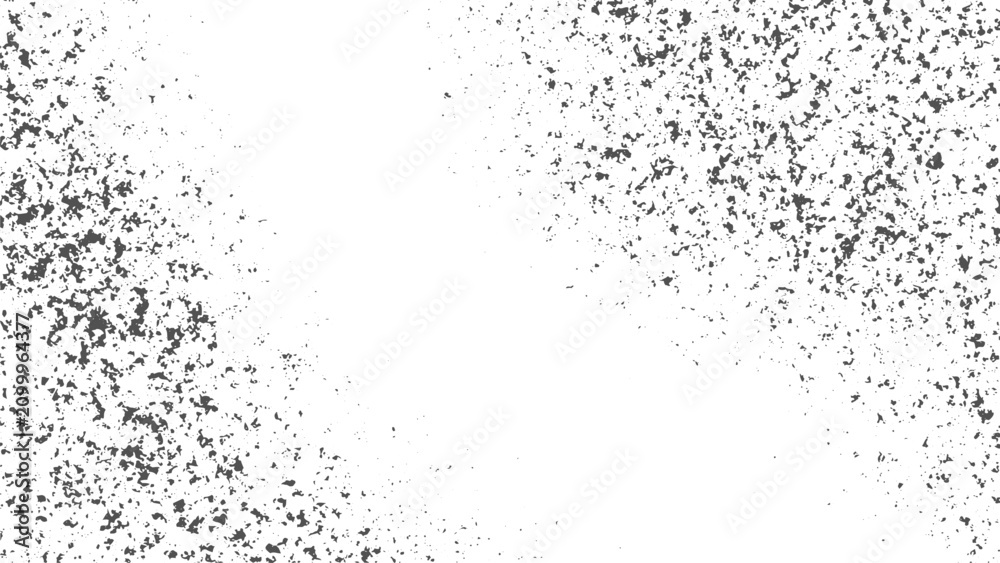 Fototapeta premium Vintage Black Dust Overlay with Fine Scratches, Grunge Noise and Distressed Texture on White