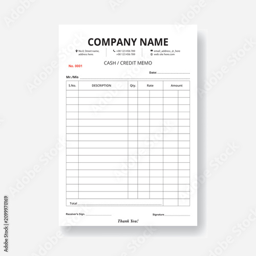 bill and receipt template vector