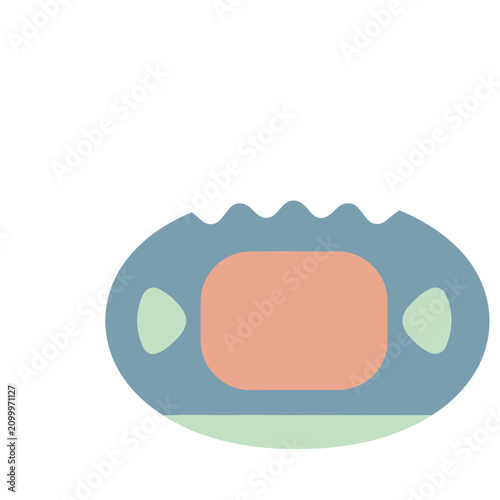 Abstract shapes with pastel colors