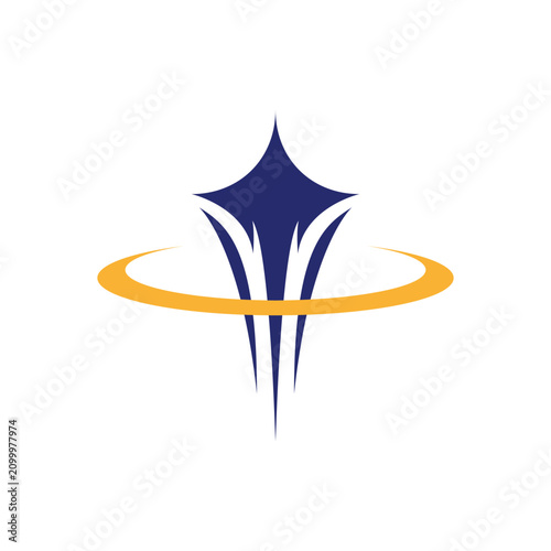 Rising star logo design concept