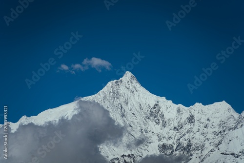 China, Yunnan Province, Diqing Tibetan Autonomous Prefecture, Deqin County, Meili Snow Mountain Seen from Feilaisi Viewing Platform
