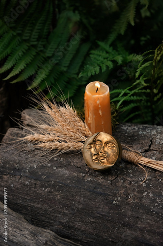 Foto Lammas wiccan holiday background