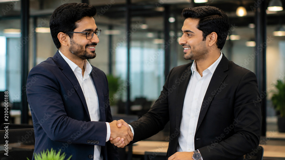 Fototapeta premium Business Professionals Having Strategic Discussion in Modern Office