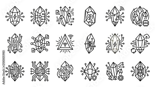 Collection of intricate black and white seamless snowflake patterns for design projects.