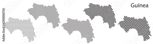 Foto Guinea map infographic simple design element black abstract geometric pattern ic