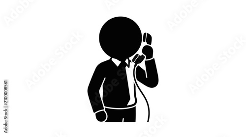 Schilderij op canvas A man holding a microphone and gesturing.