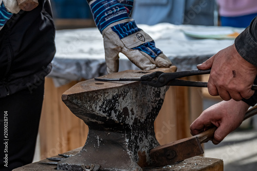 Blacksmith at work during the Ardara Show day