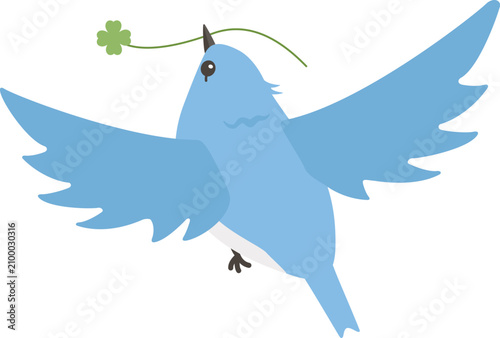 Bild auf Leinwand 飛んでいる青い鳥