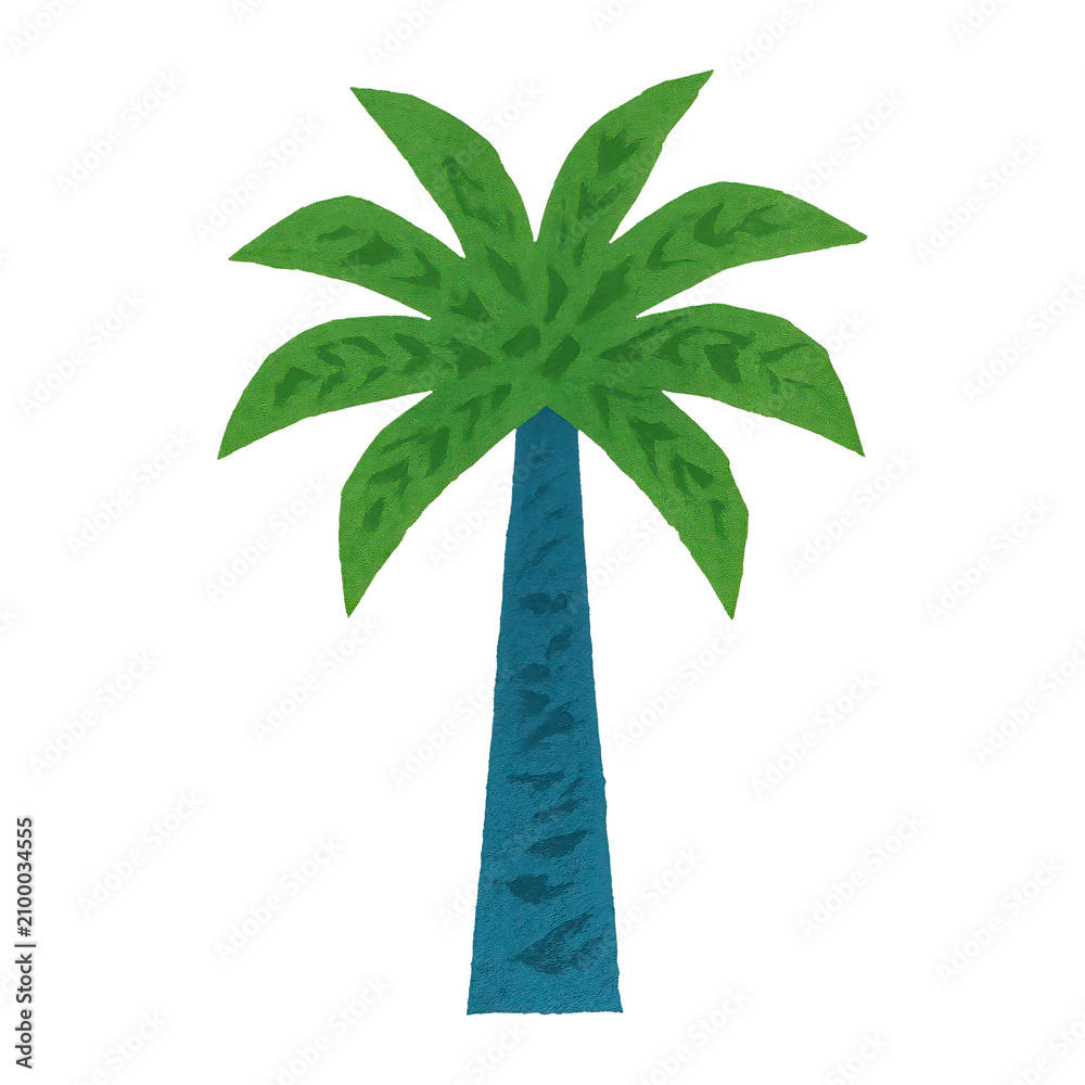 Obraz premium PNG Colorful tropical palm tree illustration.