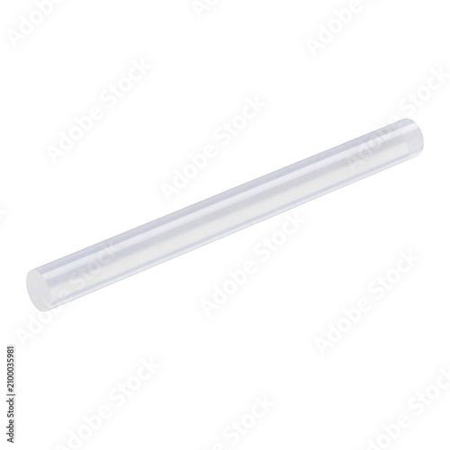 Clear Glue Stick on White Background