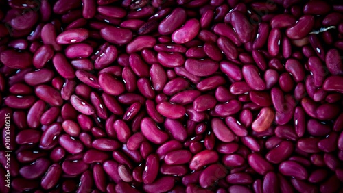 Raw red kidney beans texture full frame for healthy grocery food presentation
