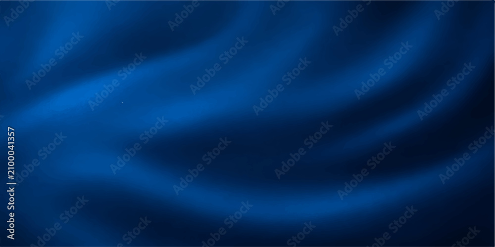 Fototapeta premium Abstract Blue Silk Satin Fabric Background with Flowing Waves Smooth Luxury Textile Texture Soft Light Curves Elegant Wallpaper Design and 3D Motion Backdrop