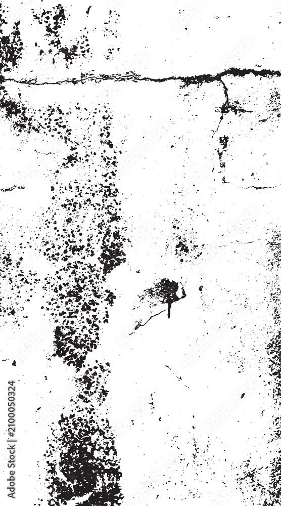 Fototapeta premium 16-76. A cement wall vector image damaged over many years - illustration.