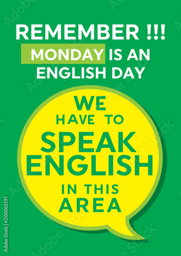 English language day area  banner, concept, card vector rady to print