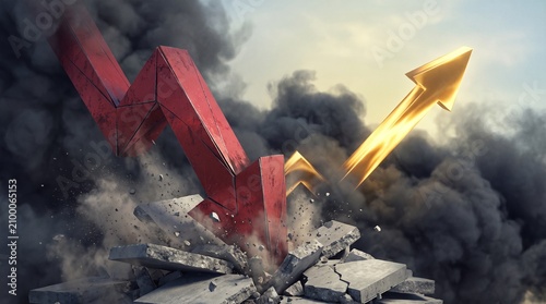 Financial Market Volatility with Rising and Falling Economic Trends