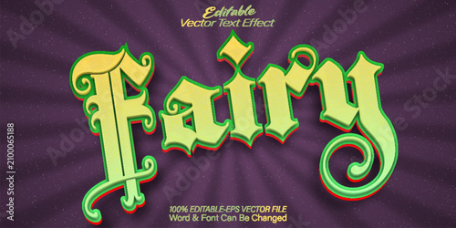 Bild auf Leinwand Fairy Magical Enchanted Fantasy Whimsical Vector Fully Editable Smart Object Te