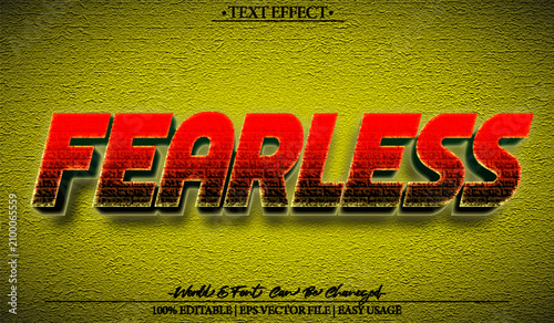 Obraz na plátně Fearless Courage Heroism Dauntless Valor Vector Fully Editable Smart Object Tex