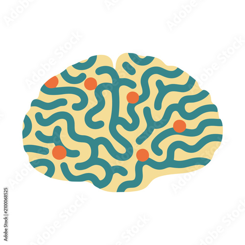 Stylized Brain Illustration