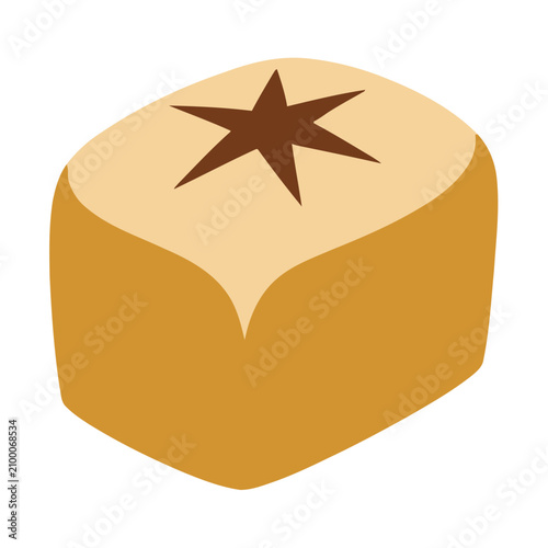 Stylized pastry with star shape