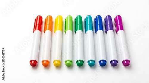 Vibrant markers, colorful pens, rainbow set, 10 pieces