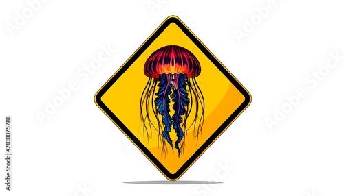 Caution diamond symbol with flame and gas cylinder.
