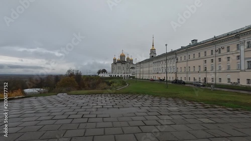 view of the Chambers and the Holy Dormition Cathedral of the city of Vladimir