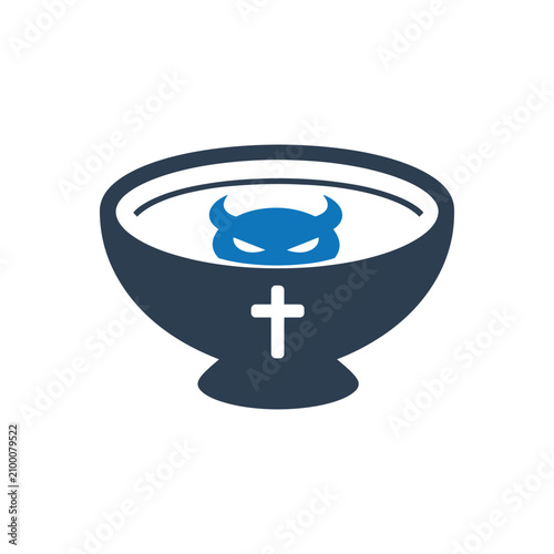 Fotografia Demon Lurking Holy Water Icon