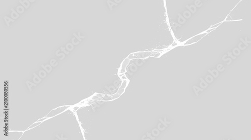 Tableau sur toile Realistic shattered glass crack isolated on transparent background