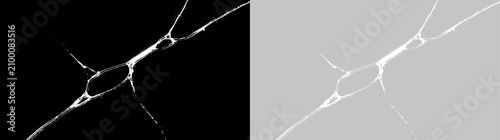 Foto White glass crack overlay