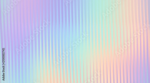 Abstract holographic background with vertical lines. Iridescent gradient texture pattern.