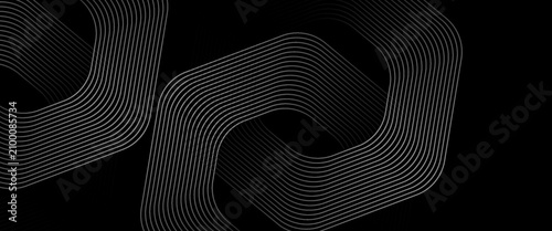 Photos White geometric abstract background overlapping layers on bright space with line effect decoration