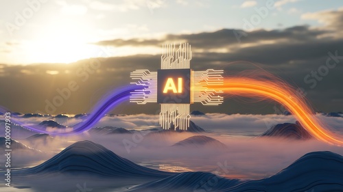 Artificial intelligence chip with digital data flow