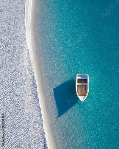 Solitary Boat on a Tropical Beach