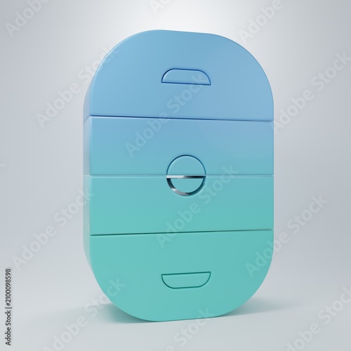 Photography Blue-green Ice hockey rink icon isolated on grey background