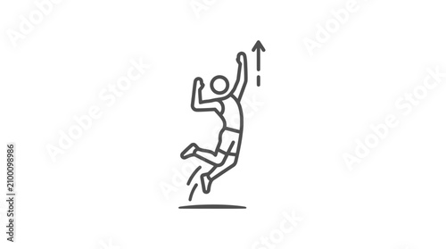 Принти на полотні Person jumping up in the air.