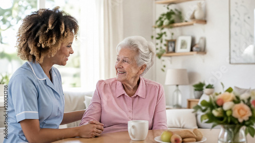 Elder Care Authentic Lifestyle Stock Photo 196