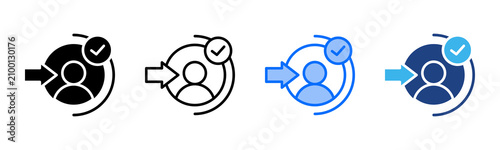 Login Session icon set multiple style collection