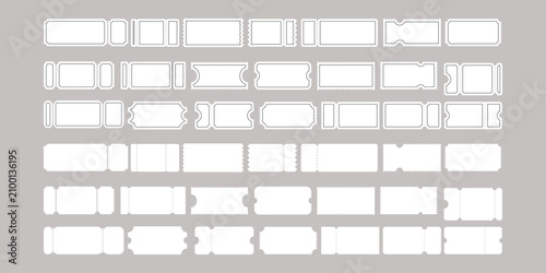 Cuadro en lienzo Blank ticket shapes templates